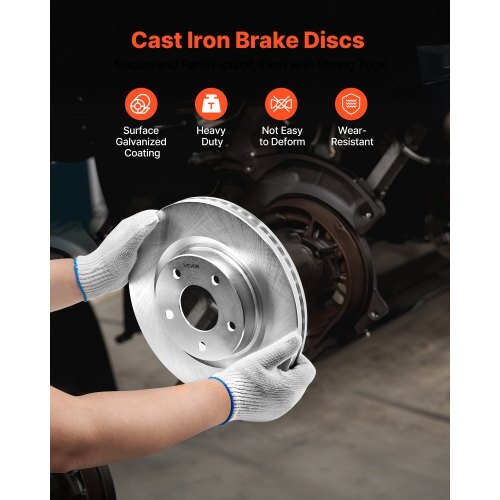 Front and Rear Brake Kit Compatible with 2013 Nissan Altima (Base, SL, SV & S Sedan), 2014-2018 Nissan Altima, 2019-2023 Nissan Altima (with Manual Parking Brake), Hollow Structure Front Rotors