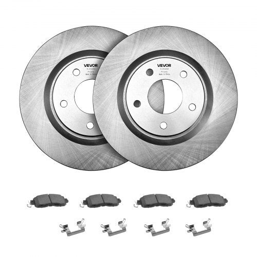 Front and Rear Brake Kit Compatible with 2013 Nissan Altima (Base, SL, SV & S Sedan), 2014-2018 Nissan Altima, 2019-2023 Nissan Altima (with Manual Parking Brake), Hollow Structure Front Rotors