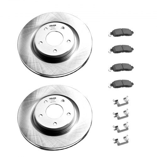 Front and Rear Brake Kit Compatible with 2013 Nissan Altima (Base, SL, SV & S Sedan), 2014-2018 Nissan Altima, 2019-2023 Nissan Altima (with Manual Parking Brake), Hollow Structure Front Rotors