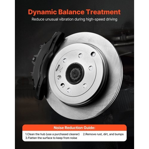 Front & Rear Brake Kit Compatible with 2008-2017 Buick Enclave, 2009-2017 Chevrolet Traverse/2007-2010 Saturn Outlook, 2007-2016 GMC Acadia/2017 GMC Acadia Limited, Hollow Brake Rotors Pads Kit