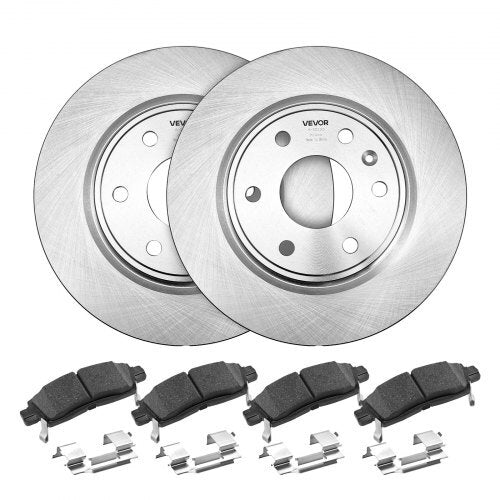 Front & Rear Brake Kit Compatible with 2008-2017 Buick Enclave, 2009-2017 Chevrolet Traverse/2007-2010 Saturn Outlook, 2007-2016 GMC Acadia/2017 GMC Acadia Limited, Hollow Brake Rotors Pads Kit