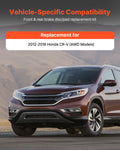 Front & Rear Brake Kit Compatible with 2012-2016 Honda CR-V (AWD Models), Ceramic Brake Replacement Kits, 12 inch Hollow Structure Front Rotors, 12 inch Solid Structure Rear Rotors, R-31455