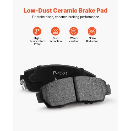 Front & Rear Brake Kit Compatible with 2012-2016 Honda CR-V (AWD Models), Ceramic Brake Replacement Kits, 12 inch Hollow Structure Front Rotors, 12 inch Solid Structure Rear Rotors, R-31455