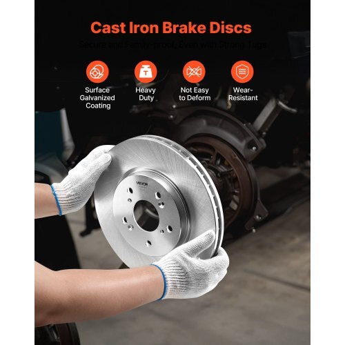 Front & Rear Brake Kit Compatible with 2012-2016 Honda CR-V (AWD Models), Ceramic Brake Replacement Kits, 12 inch Hollow Structure Front Rotors, 12 inch Solid Structure Rear Rotors, R-31455