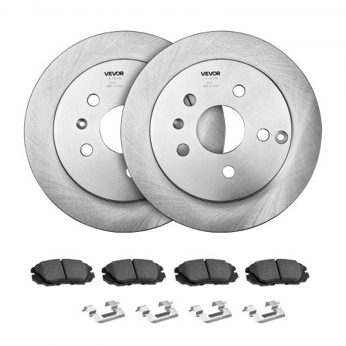 Front and Rear Brake Kit Compatible with 2010-2017 Chevrolet Equinox, 2010-2017 GMC Terrain, Hollow Brake Rotors Ceramic Brake Pads Replacement Kit, 12.7 in Front Rotors, 12 in Rear Rotors