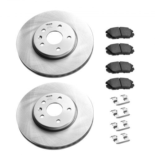 Front and Rear Brake Kit Compatible with 2010-2017 Chevrolet Equinox, 2010-2017 GMC Terrain, Hollow Brake Rotors Ceramic Brake Pads Replacement Kit, 12.7 in Front Rotors, 12 in Rear Rotors