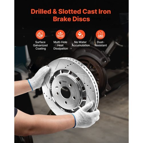 Front and Rear Brake Kit Fits for 2013-2015 Ford Explorer (Limited, Sport, XLT; Heavy Duty Brakes), 2018 Ford Explorer (Limited, Platinum, Sport, XLT; Heavy Duty Brakes; 2 Piston Rear Caliper)
