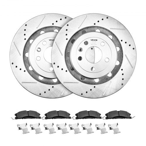 Front and Rear Brake Kit Fits for 2013-2015 Ford Explorer (Limited, Sport, XLT; Heavy Duty Brakes), 2018 Ford Explorer (Limited, Platinum, Sport, XLT; Heavy Duty Brakes; 2 Piston Rear Caliper)
