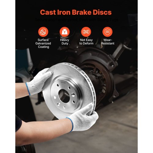 Front and Rear Brake Kit Compatible with 2014-2015 Nissan Rogue (2 Row Seating; 11.65 inch (296mm) Front Outer Diameter), Hollow Structure Brake Rotors Ceramic Brake Pads Replacement Kit