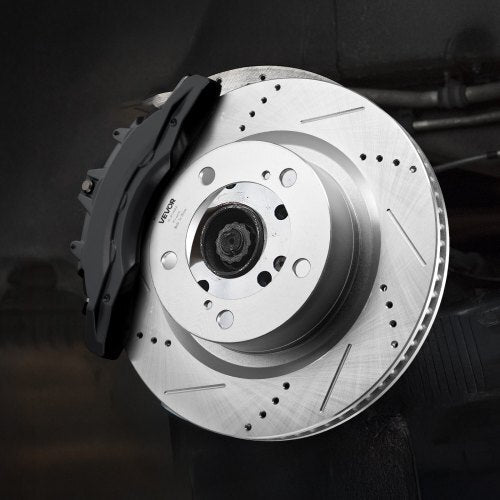 Front & Rear Ceramic Brake Kit Compatible with 2016-2021 Lexus LX570, 2016-2021 Toyota Land Cruiser, Drilled and Slotted Brake Rotors Ceramic Brake Pads Replacement Kit, 14 inch Front Rotors
