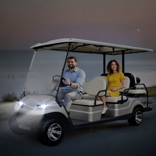 Golf Cart Light Kit, 12V, LED Headlight and Taillight Kit with Wiring Harness, Switch, Zip Ties, ABS Housing, High-Brightness, Waterproof and Dustproof, Suitable for Club Car DS 1993-Up Models