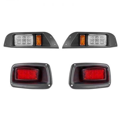 Golf Cart Light Kit, 12V, LED Headlight and Taillight Kit with Wiring Harness, Switch, Zip Ties, ABS Housing, High-Brightness, Waterproof and Dustproof, Suitable for Club Car DS 1993-Up Models