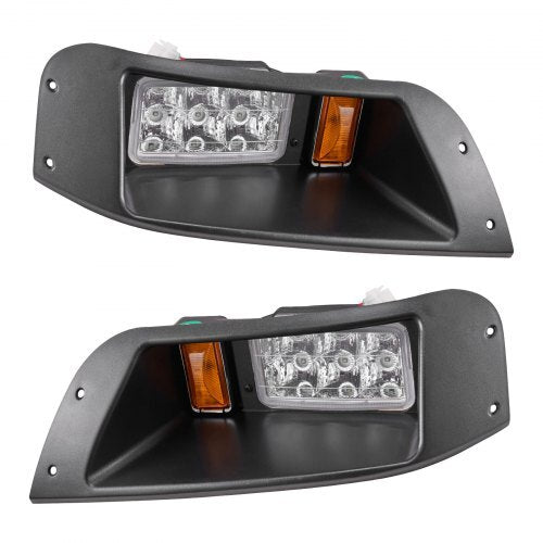 Golf Cart Light Kit, 12V, LED Headlight and Taillight Kit with Wiring Harness, Switch, Zip Ties, ABS Housing, High-Brightness, Waterproof and Dustproof, Suitable for Club Car DS 1993-Up Models