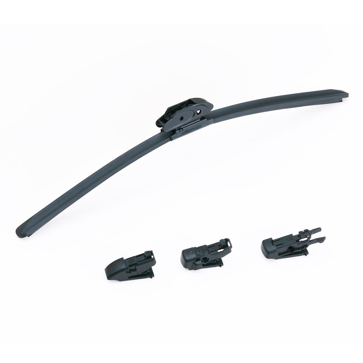 17" Rubber Wiper Blades, 43 cm Universal Replacement Wind Shield Wiper, Low Noise & Better Fit, with 4 Different Clips for most Car, Easy Installation