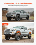 3 Inch Front and 2 Inch Rear Leveling Lift Kit for 2003-2022 Toyota 4Runner 2WD/4WD, 2007-2015 Toyota FJ Cruiser 2WD/4WD, Chassis Level Kit with 2 Bottom Strut Spacers and 2 Coil Spring Spacers