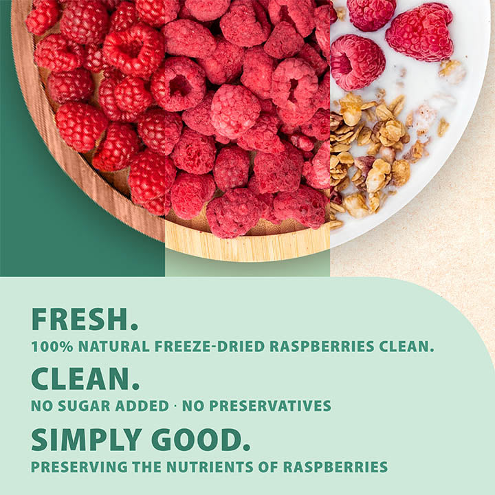 Freeze-Dried Raspberry Whole - Grade A Raspberries - Single Ingredient