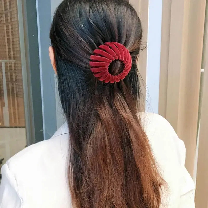 Ships From: United States - Ponytail Hairpin Bun Maker Hair Styling Tool Anti-Slip Bun Maker Hair Styling Tool Claw Clip Holder Light Weight For Daily Wear