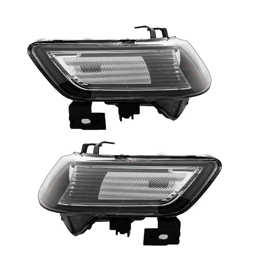 Set of (2) Headlights Halogen  Factory Black Clear for 2004-2008 Acura TSX