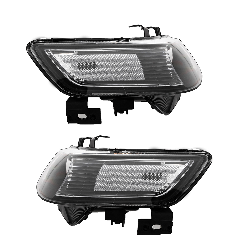 Set of (2) Headlights Halogen  Factory Black Clear for 2004-2008 Acura TSX