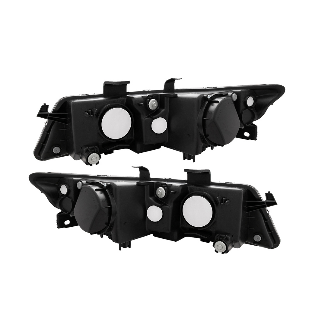 Set of (2) Headlights Halogen  Factory Black Clear for 2004-2008 Acura TSX