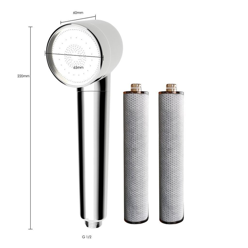 Pressurized Beauty Shower Filter Head SPA Handled Sprinkling Shower Nozzle with Carbon Fiber Filter Replacement-Chlorine & Flouride Filter-Hard Water Softener-Delay Skin Aging Emollient-Hair Care