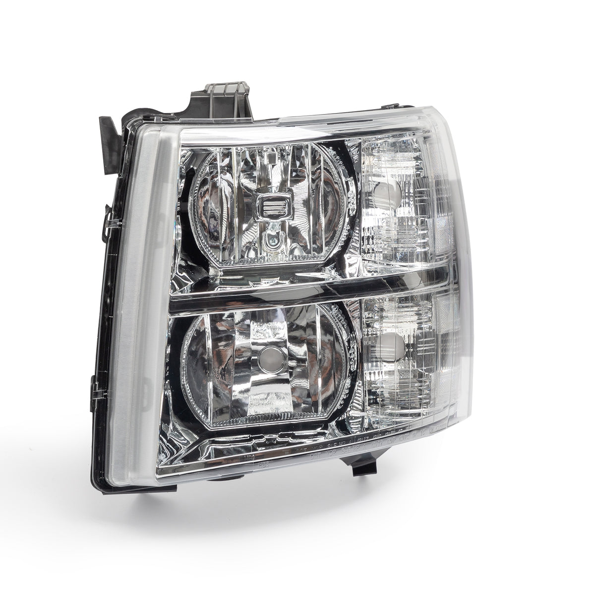Pair Chrome Headlights Clear Lens For 2007-2013 Chevy Silverado 1500 2500 3500