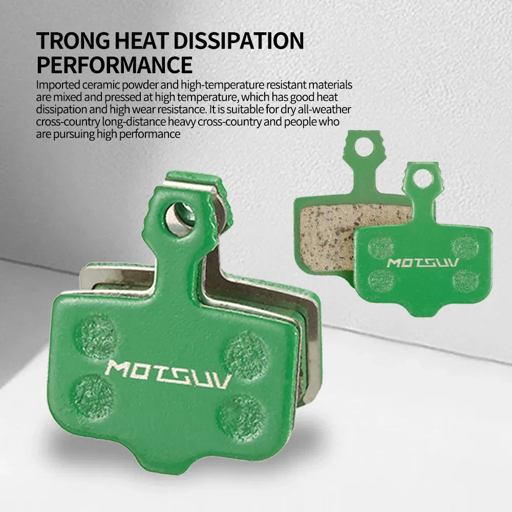 Color: Light green - MOTSUV Bicycle Ceramics Hydraulic Disc Brake Pads For AVID SHIMANO HAYES SRAM MAGURA FORMULA HOPE Cycling MTB Bike Bicycle Parts