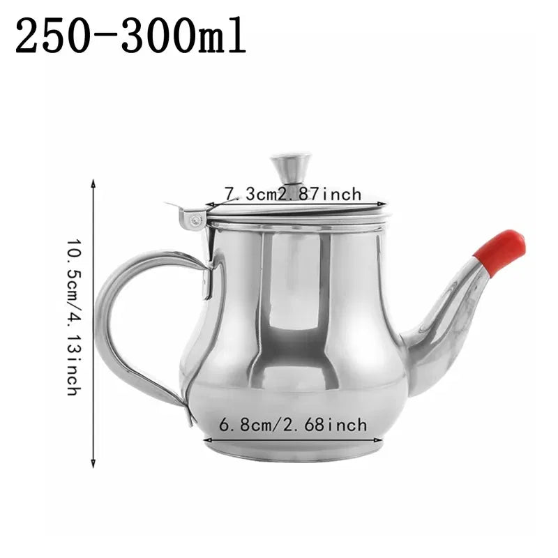 Color: Dark Khaki - Cooking Oil Filter Pot Container Oil Separator Bottle Stainless Steel Storage Pot Oil Tank With Filter Mesh Kitchen Household