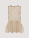 Elegant Sheer Ruffle Tank Top