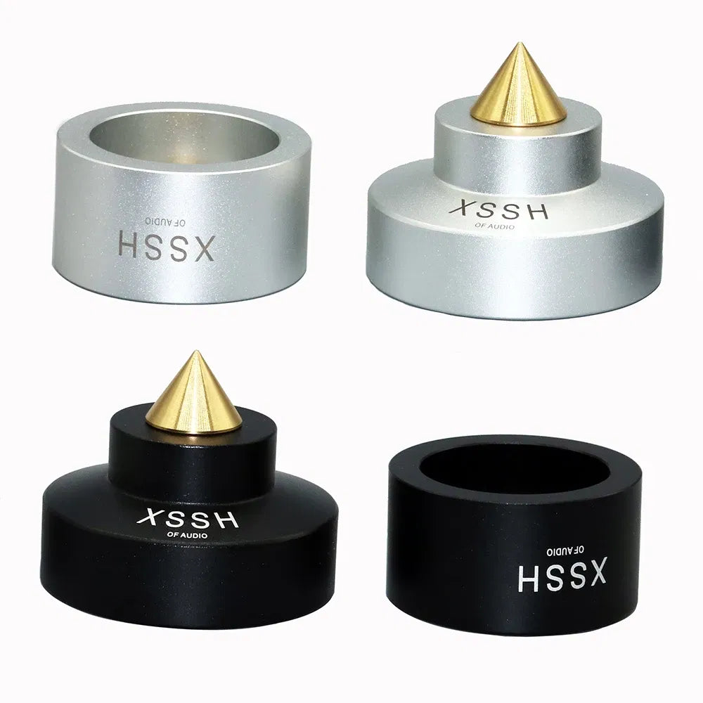 Color: Red, Bundle: Bundle 2 - 2023 New Shock Absorber Spikes XSSH Audio Audiophile Damping Pad HIFI Speaker CD Player Amplifier Aluminium isolation Feet Spike