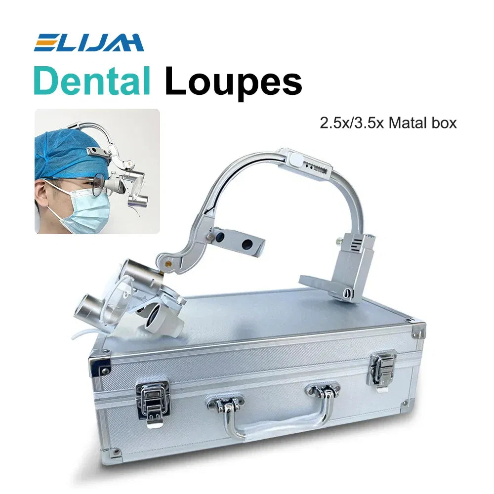 Color: 4 - Dental LED Head Light Lamp For Magnification Binocular Loupes Denspay 5W Light 2.5X 3.5X Dentisit Surgical Headlight Lab Tools