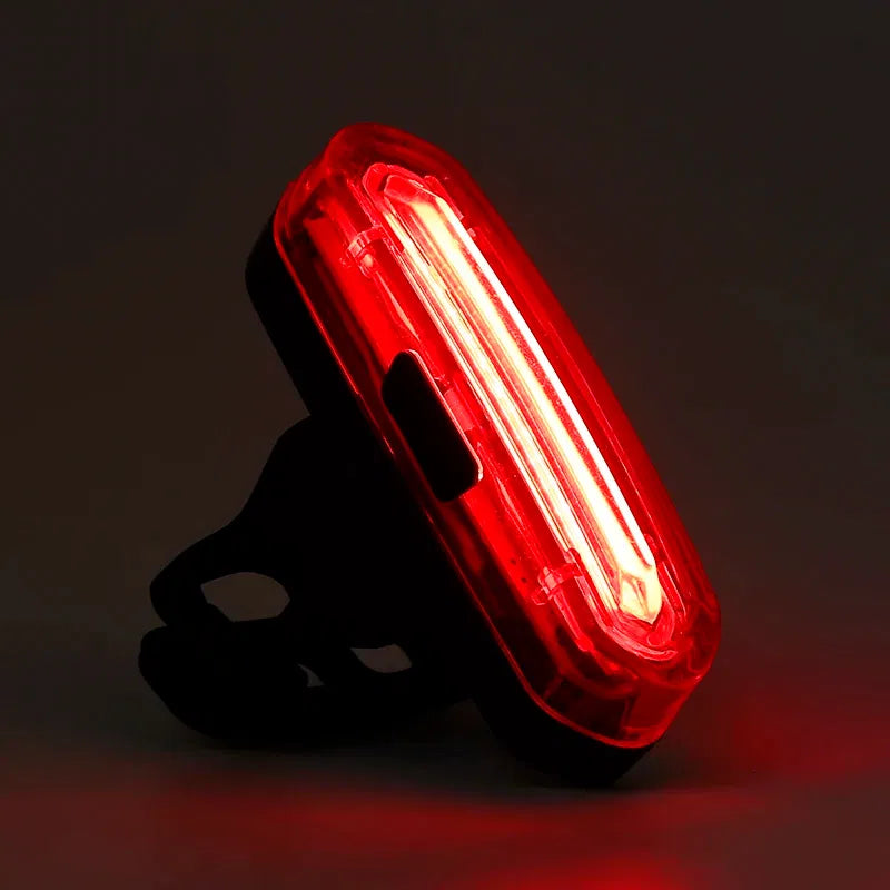 Color: Pink - Cycling Tail Light Outdoor Highlight USB Charging Mountain Led Warning  Bike Lights Tail Lamp Rear Light Bicycle Accessories