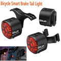 Color: WHITE - New Bicycle Smart Brake Tail Light MTB Road Bike Auto Brake Sensing Light SB Rechargeable IPX6 Waterproof LED Warning Rear Lamp