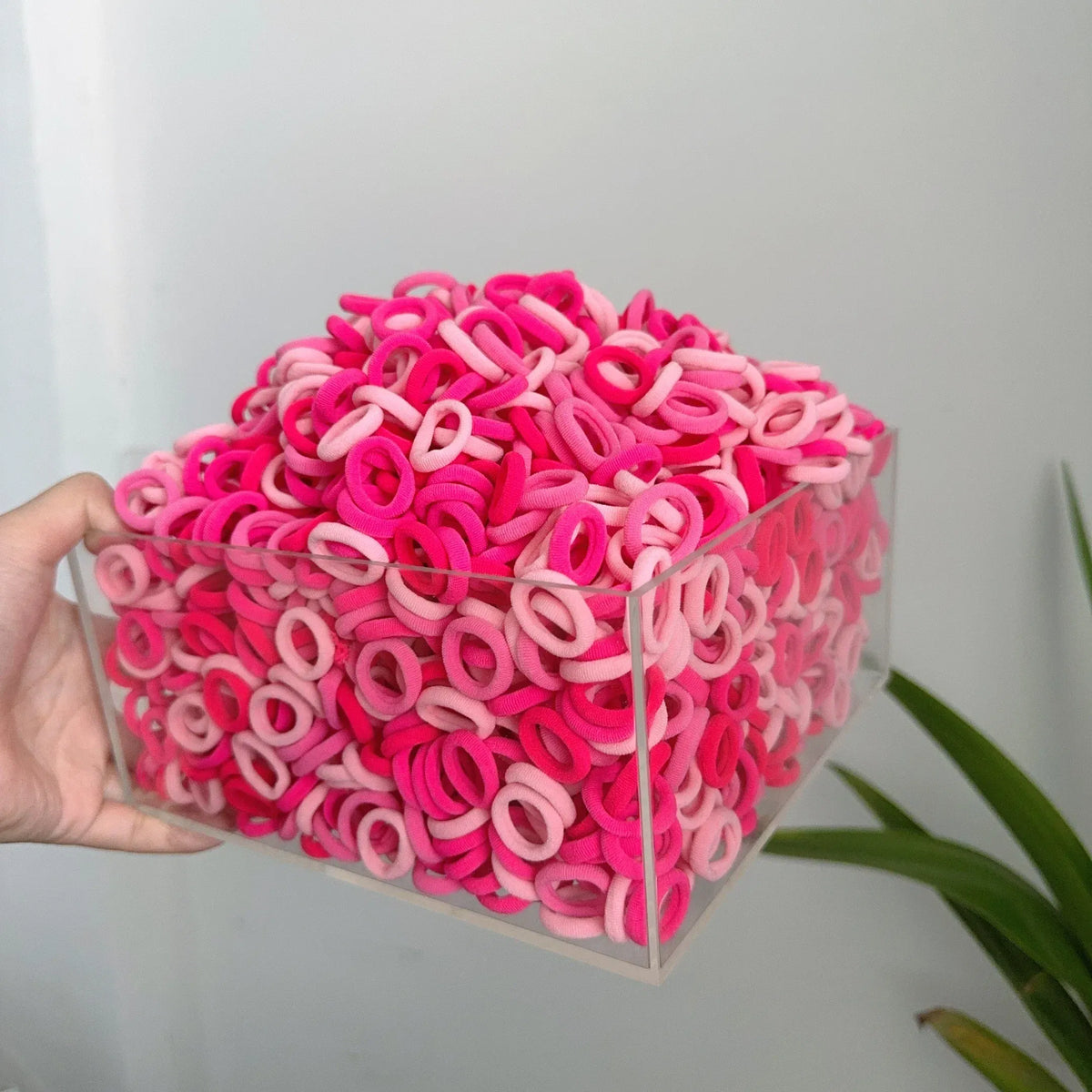 Color: light green, Size: XXS - 50/100Pcs Colorful Basic Nylon Ealstic Hair Ties for Girls Ponytail Hold Scrunchie Rubber Band Kid Fashion Hair Accessories