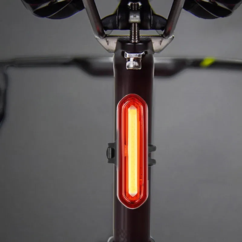 Color: Pink - Cycling Tail Light Outdoor Highlight USB Charging Mountain Led Warning  Bike Lights Tail Lamp Rear Light Bicycle Accessories