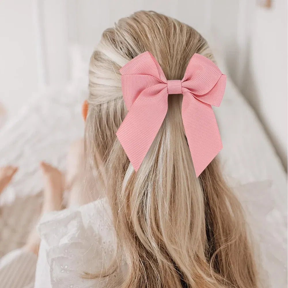 Color: Light Grey, Size: 3XL - 1/2 Pcs Sweet Hair Ribbon Hair Band for Girls Toddler Cheer Bow Head Rope Kids Headwear Double Ponytail Support Hair Accessories