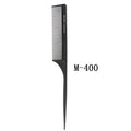 Color: LIGHT GRAY - Mythus Hairdressing Carbon Comb For Haircut Barber Anti Static White Rat Tail Comb Beauty Professional Hair Styling Tools Comb