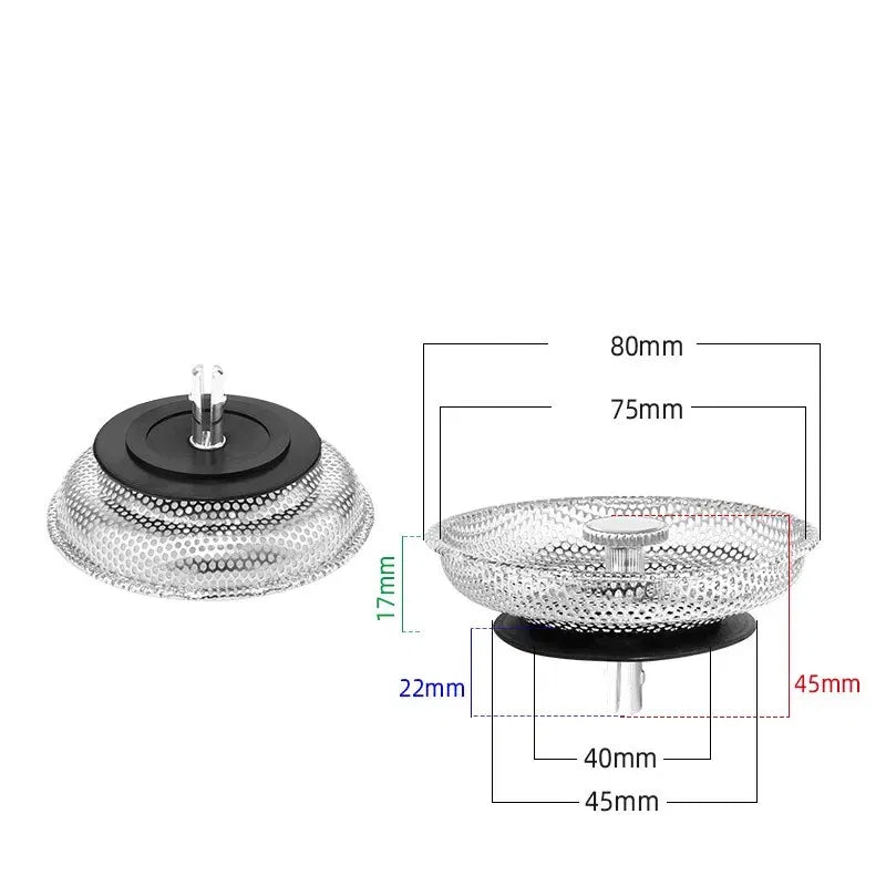 Color: Black Nickel - Stainless Steel Pool Bathtub Hair Catcher Stopper Sink Strainer Waste Filter Plug Floor Drain Kitchen Bathroom Accessories Tools