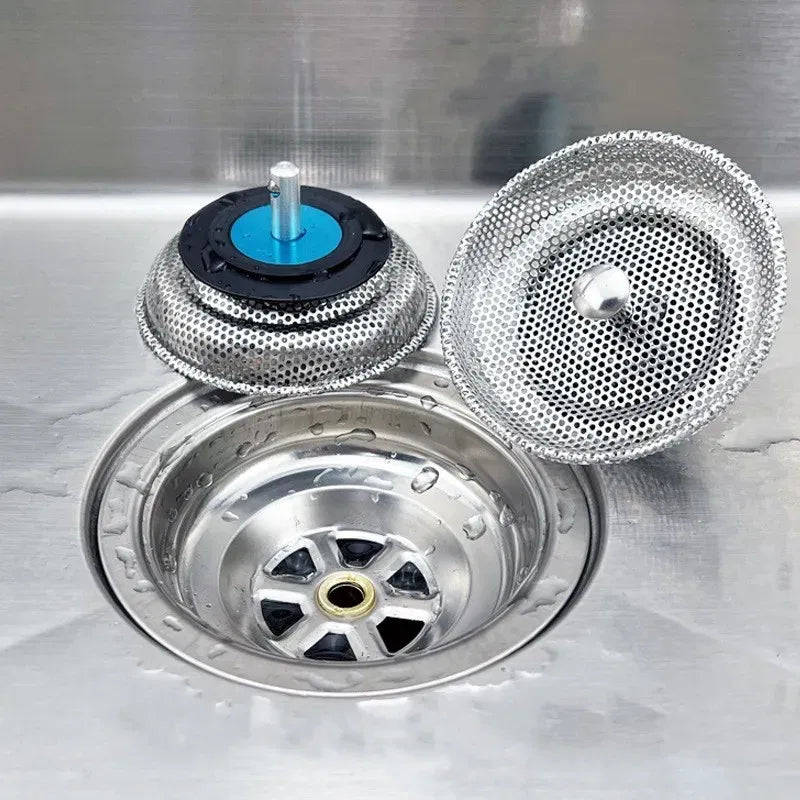 Color: Black Nickel - Stainless Steel Pool Bathtub Hair Catcher Stopper Sink Strainer Waste Filter Plug Floor Drain Kitchen Bathroom Accessories Tools
