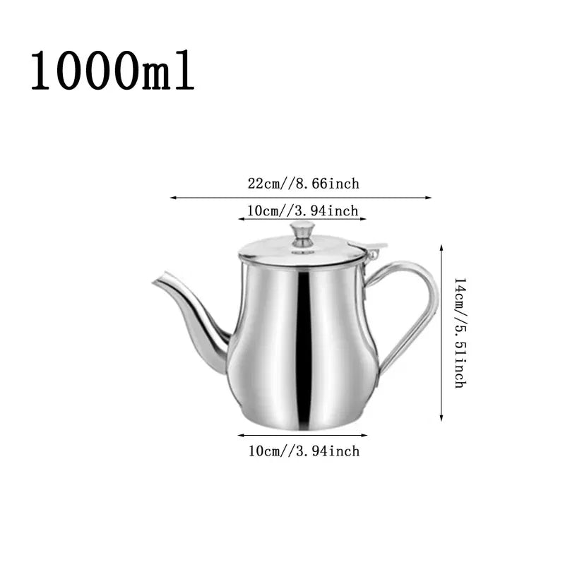Color: light green - Cooking Oil Filter Pot Container Oil Separator Bottle Stainless Steel Storage Pot Oil Tank With Filter Mesh Kitchen Household