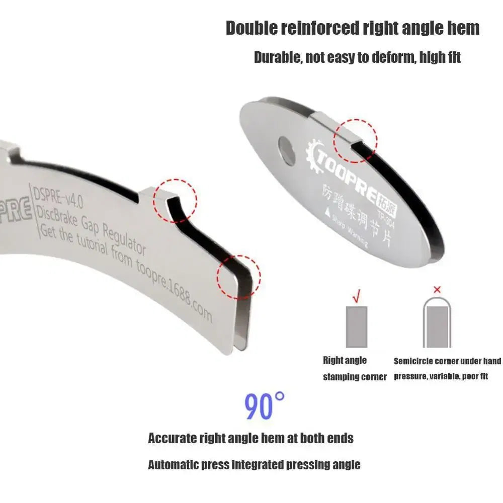 Color: WHITE - Disc Brake Adjuster Bicycle Disc Brake Pads Adjusting Tool Steel MTB Bike Brake Adjustment Pads Cycling Repair Tools