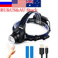 Ships From: CHINA, Body Color: black - zk20 LED Induction Headlamp Headlight Sensor Control Adjustable USB Rechargeable Zoomable Cycling Running Camping Light Torch