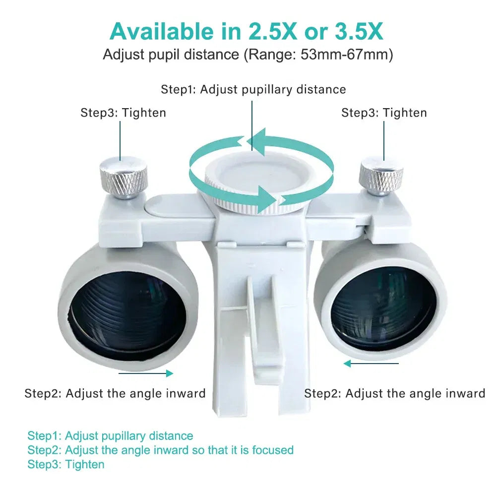 Color: 4 - Dental LED Head Light Lamp For Magnification Binocular Loupes Denspay 5W Light 2.5X 3.5X Dentisit Surgical Headlight Lab Tools