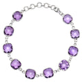 Amethyst Checker Briolette - Brazil Bracelet B-1001 SDB5276
