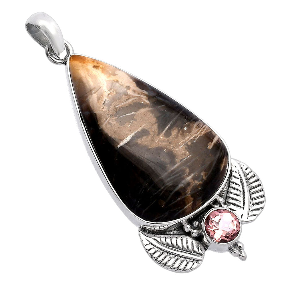 Natural Bat Cave Jasper & Morganite Pendant P-1127 SDP145945