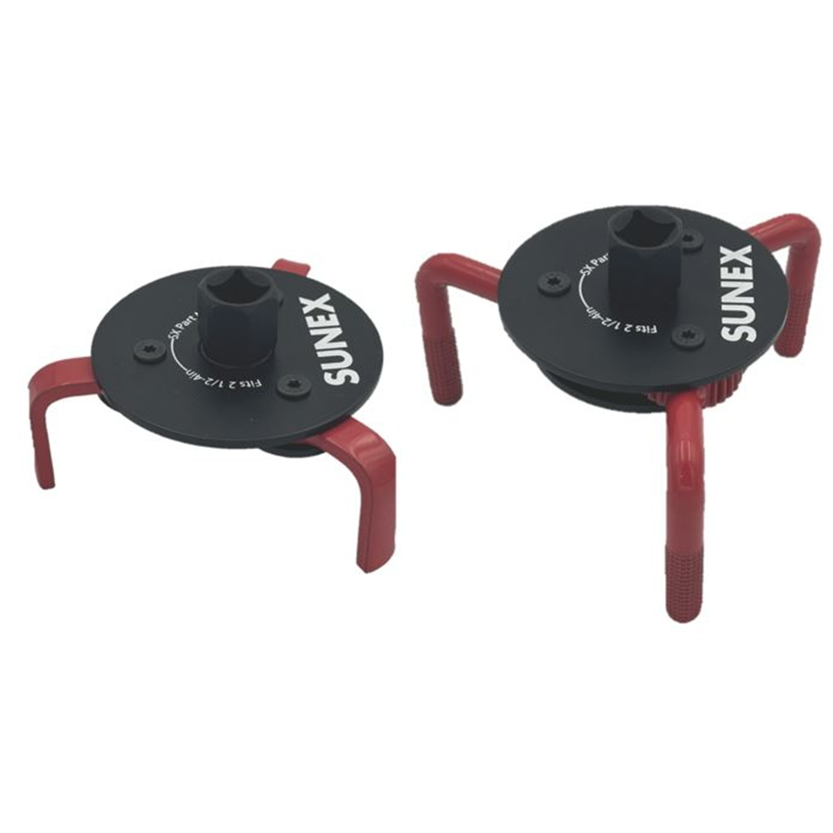 SUNEX Oil Filter Spider Wrench 2 Piece Set - 2-1/2"- 5-1/8"(63mm - 127mm)