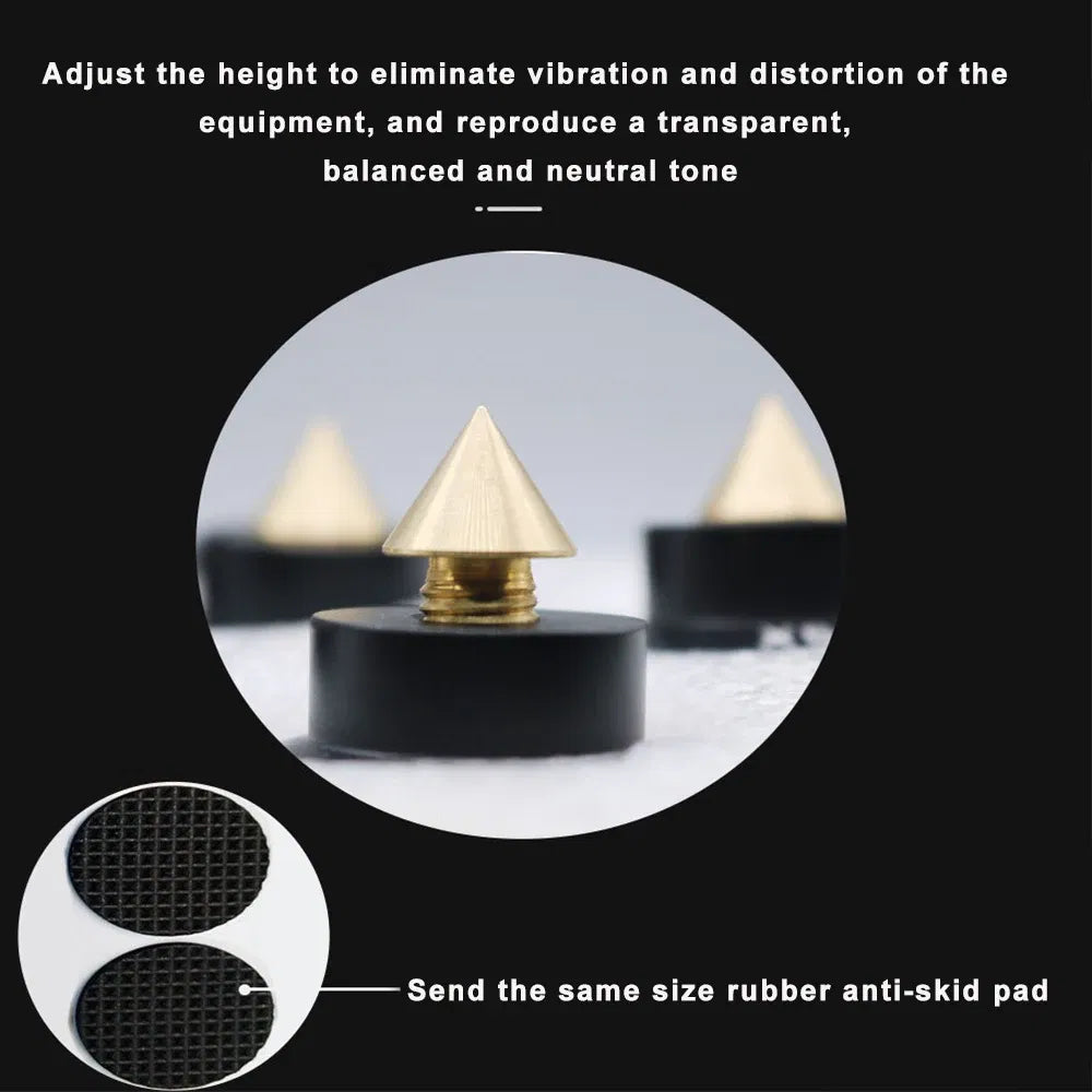Color: Red, Bundle: Bundle 1 - 2023 New Shock Absorber Spikes XSSH Audio Audiophile Damping Pad HIFI Speaker CD Player Amplifier Aluminium isolation Feet Spike
