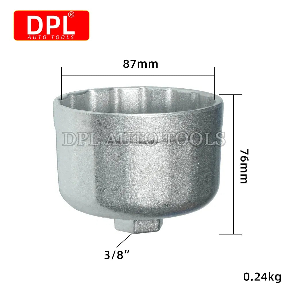 Ships From: CHINA - Oil Filter Wrench Cartridge Style 86mm 16 Flutes Filter Housing Caps Oil Filter Remover Tools Silver for BMW Volvo