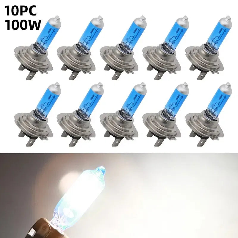 Emitting Color: RGB - 2pcs H7 LED Bulbs 55W 100W Halogen Bulbs Super Bright White Fog Lights 12V White Auto Bulb Headlights Lamp