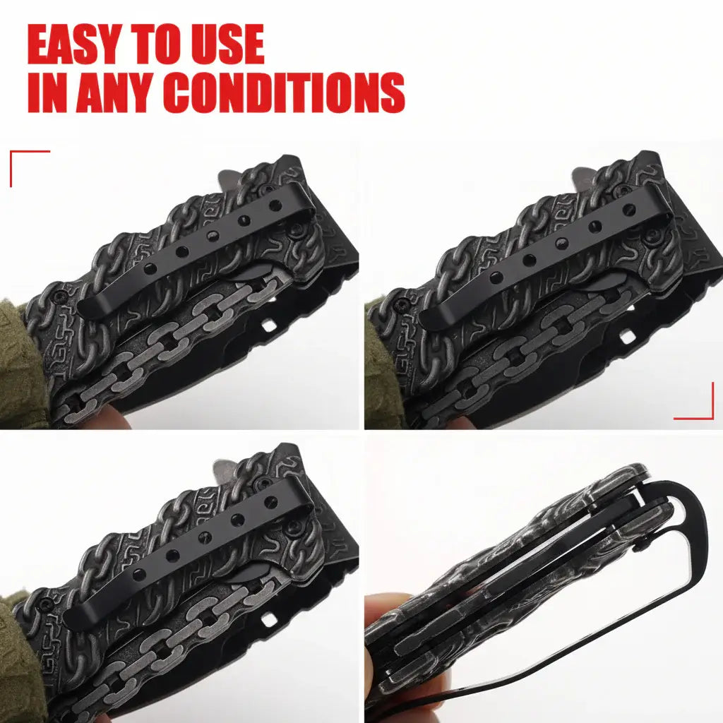 Stainless Steel Folding Knife Portable Utility Knife for Camping